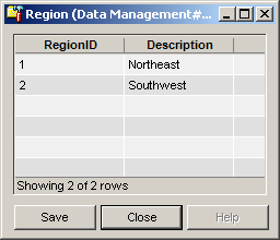 Region table